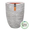 Kunststof|Ecocheques|ohgreen Vaas laag rib 36x47 ivr