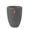 Kunststof|ohgreen Vaas laag smooth 26x36 d.grijs