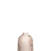 Potten En Vazen|ohgreen Vaas ribbels hoog glas roze (9x9x18cm)