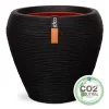 Kunststof|Ecocheques|ohgreen Vaas taps rond rib 42x38 zwart