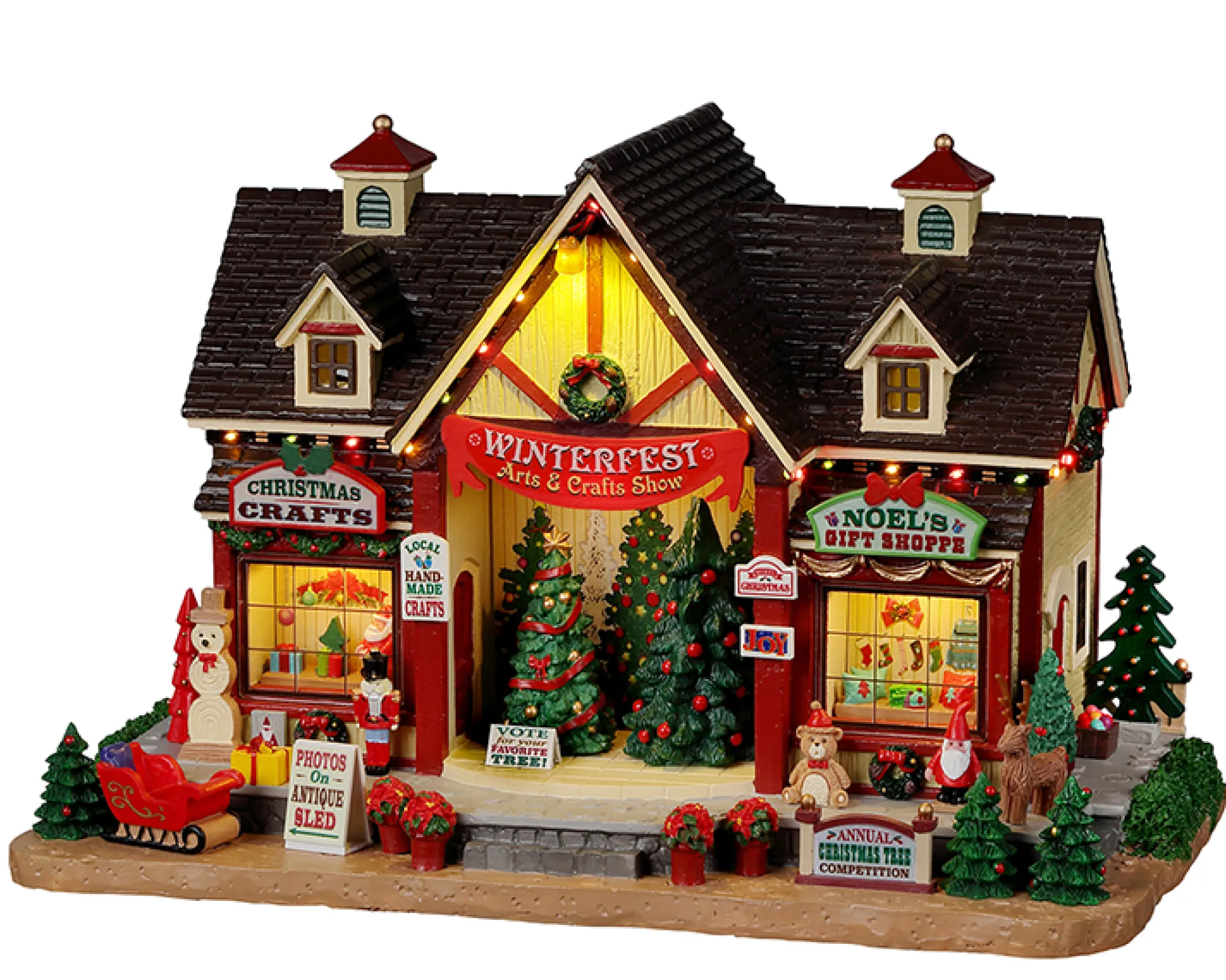 Lemax Kerstdorpen|ohgreen Winterfest arts & crafts show, met 4.5v adapter