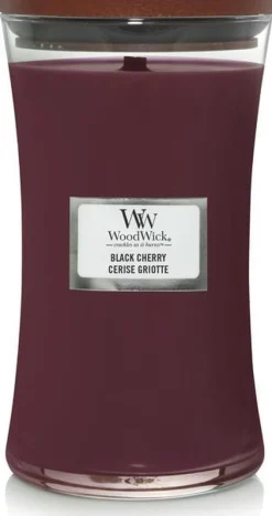 Geuren|ohgreen Woodwick Geurkaars black cherry Large