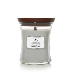 Geuren|ohgreen Woodwick Geurkaars lavender & cedar medium