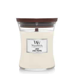 Geuren|ohgreen Woodwick Geurkaars linen medium