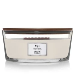 Geuren|ohgreen Woodwick Geurkaars white teak ellipse