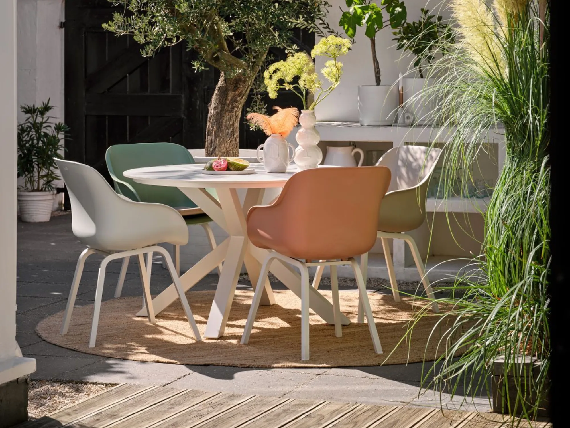 Tuinmeubelen|ohgreen Xander tafel rond wit
