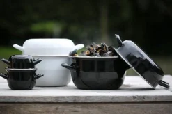 Koken|ohgreen Zwarte mosselpot Ø18 cm geschikt voor inductie