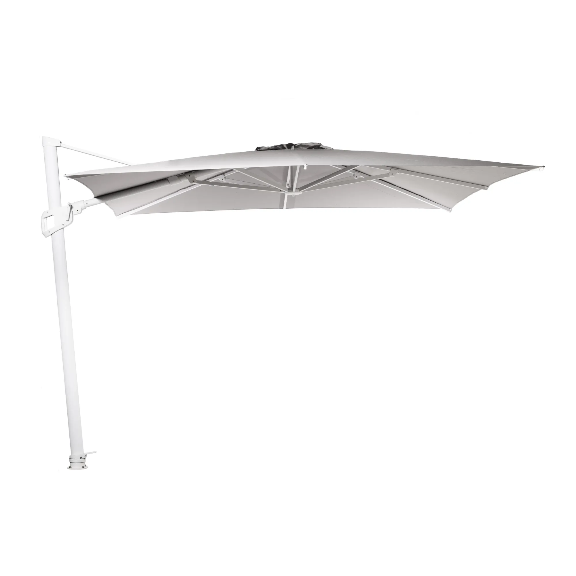 Parasol|ohgreen Zweefparasol Deluxe wit-licht grijs