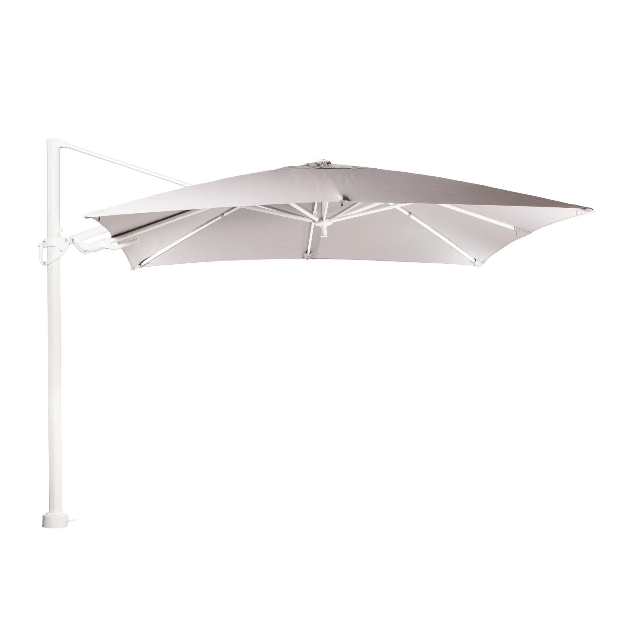 Parasol|ohgreen Zweefparasol Fuga wit-licht grijs