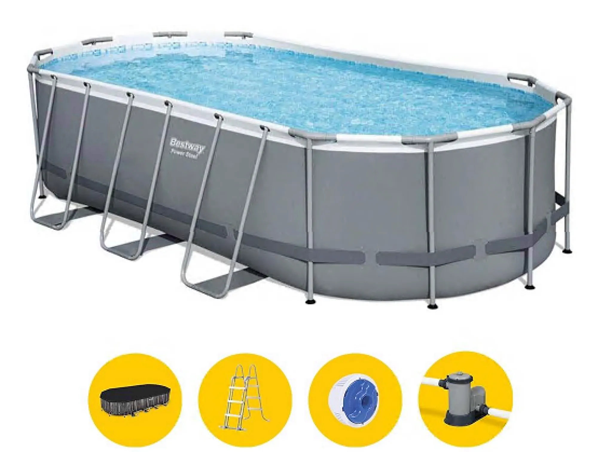 Zwemmen|ohgreen Zwembad Power Steel oval pool set